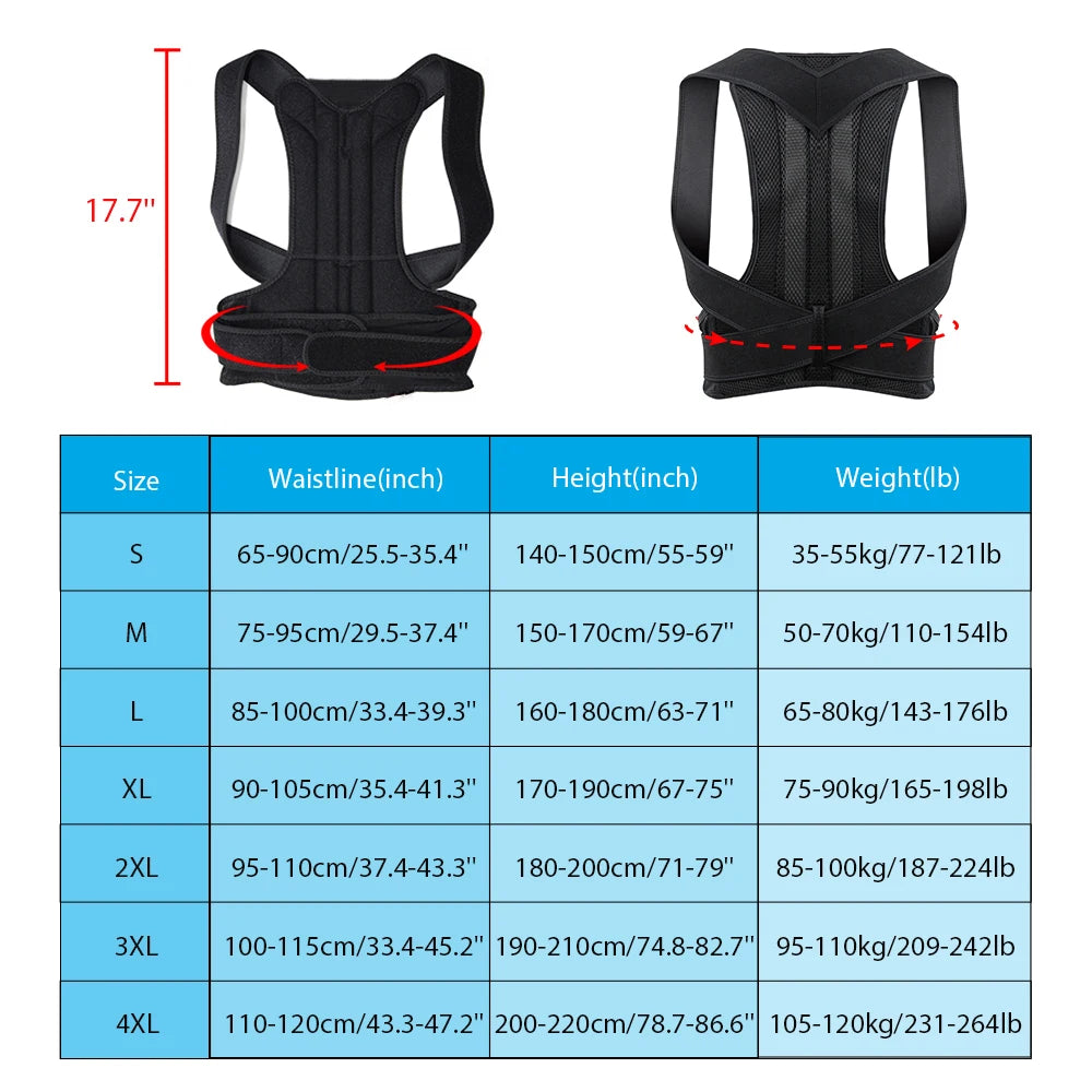 Back Brace Posture Corrector for Women & Men | Support for Improve Posture & Back Pain Relief