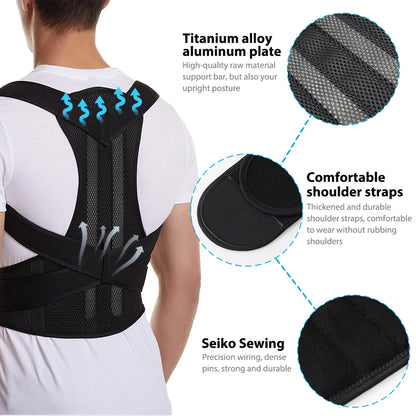 Back Brace Posture Corrector for Women & Men | Support for Improve Posture & Back Pain Relief